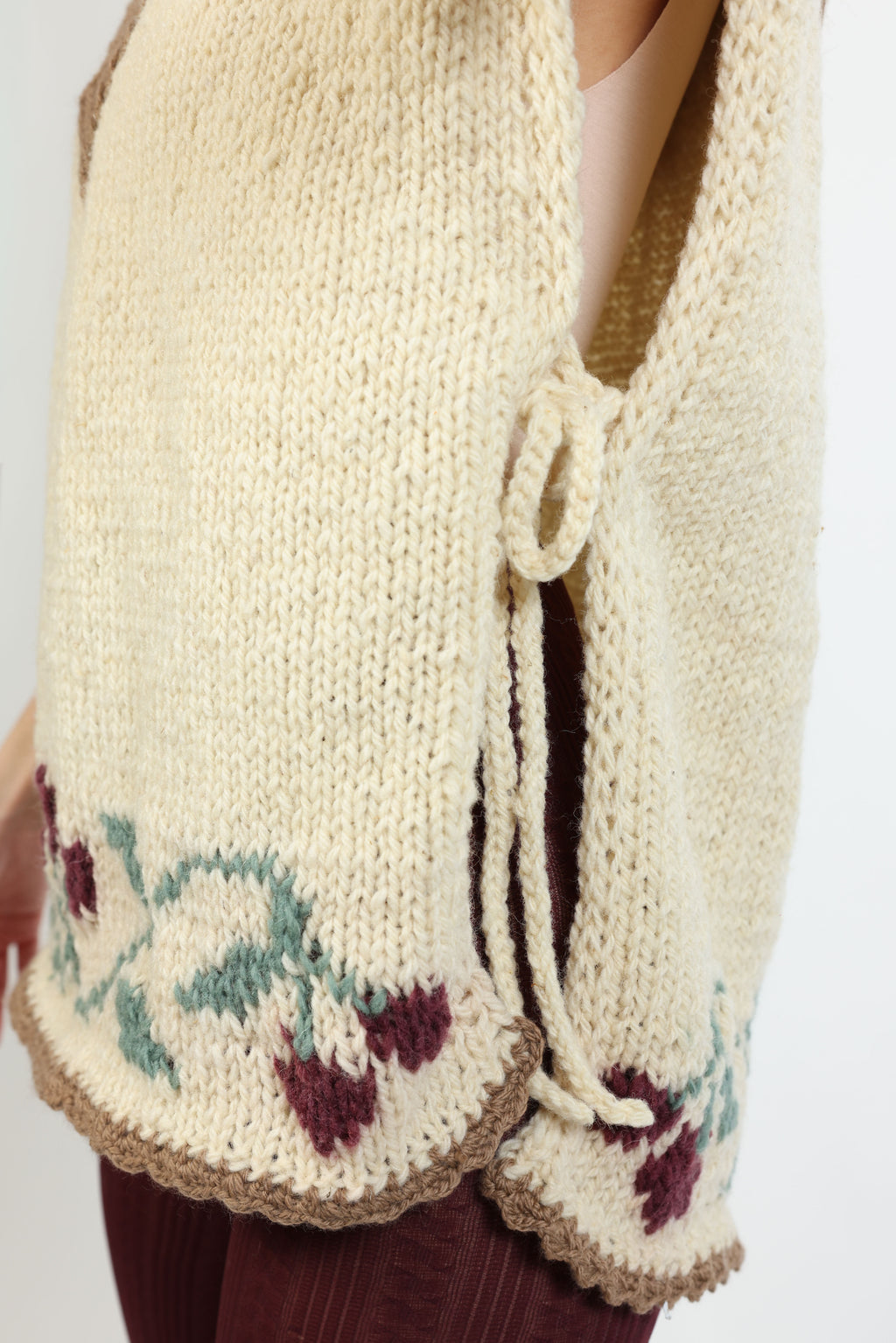V-neck blackberry vest