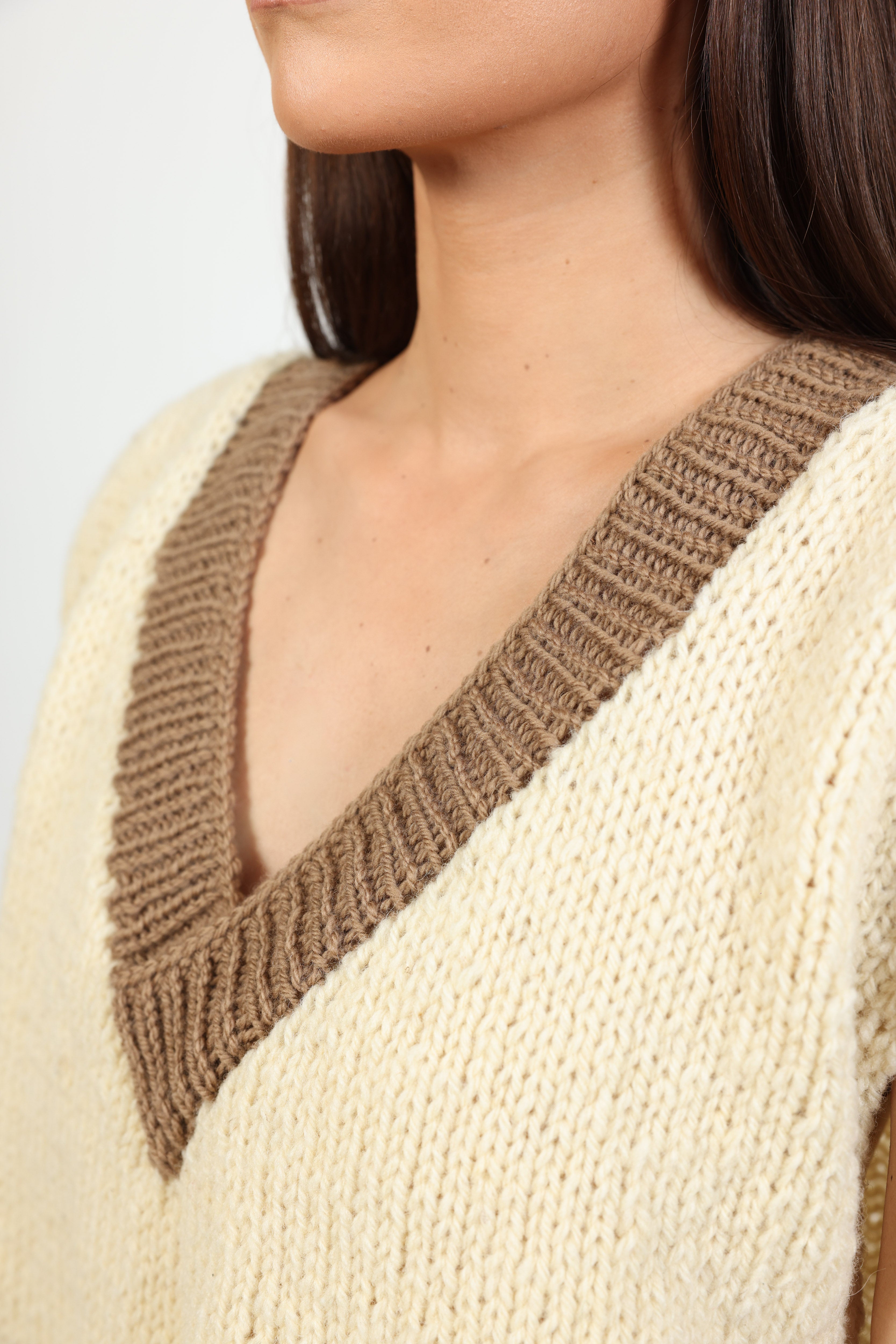 V-neck blackberry vest