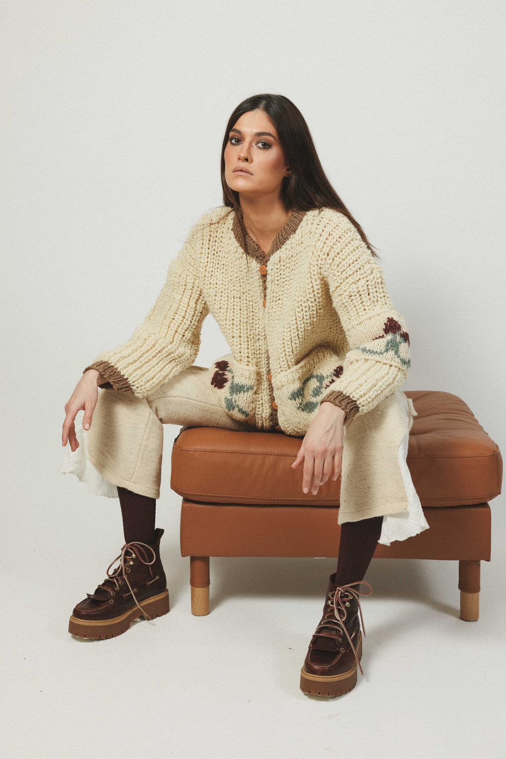 knitted blackberry bomber jacket