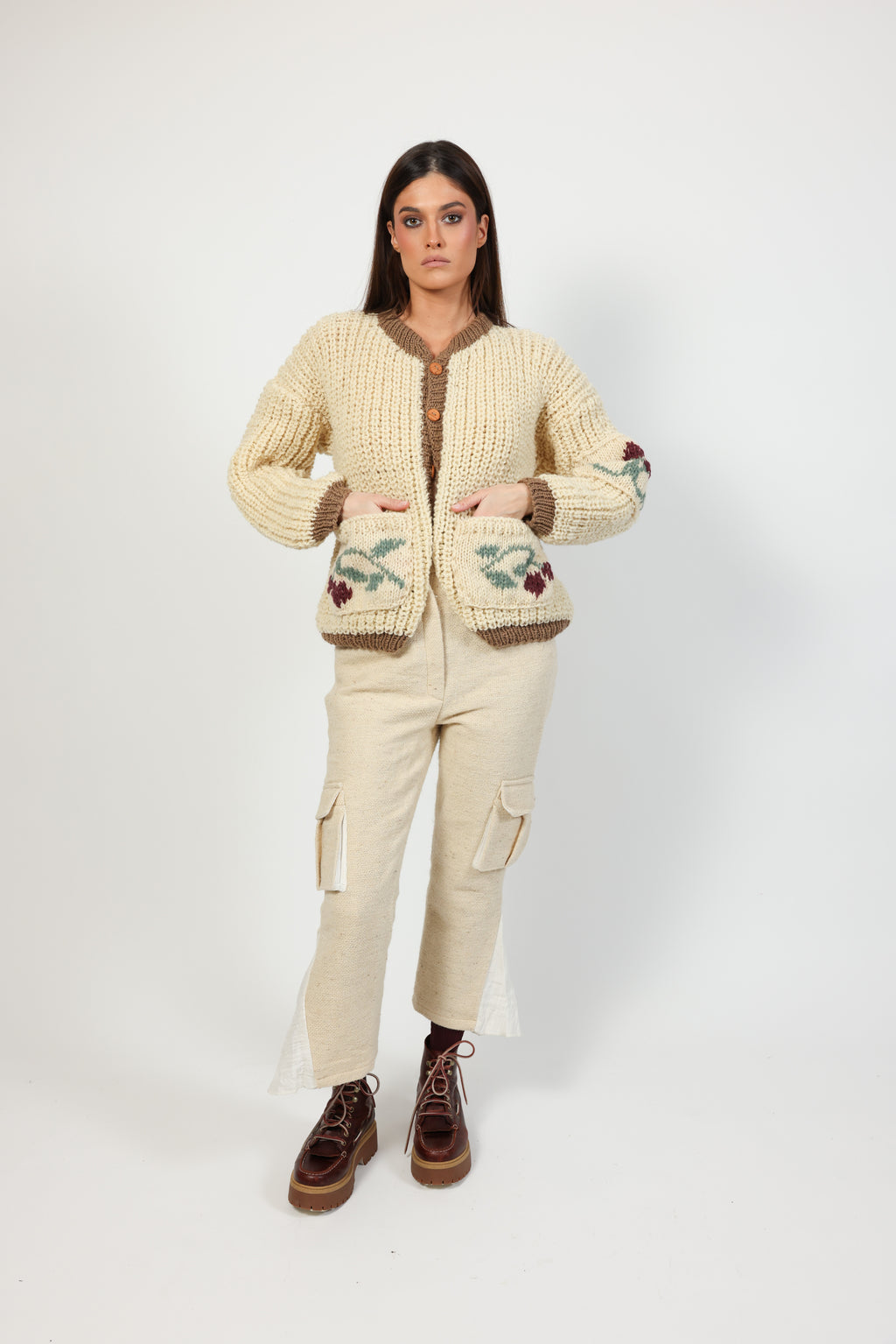 knitted blackberry bomber jacket