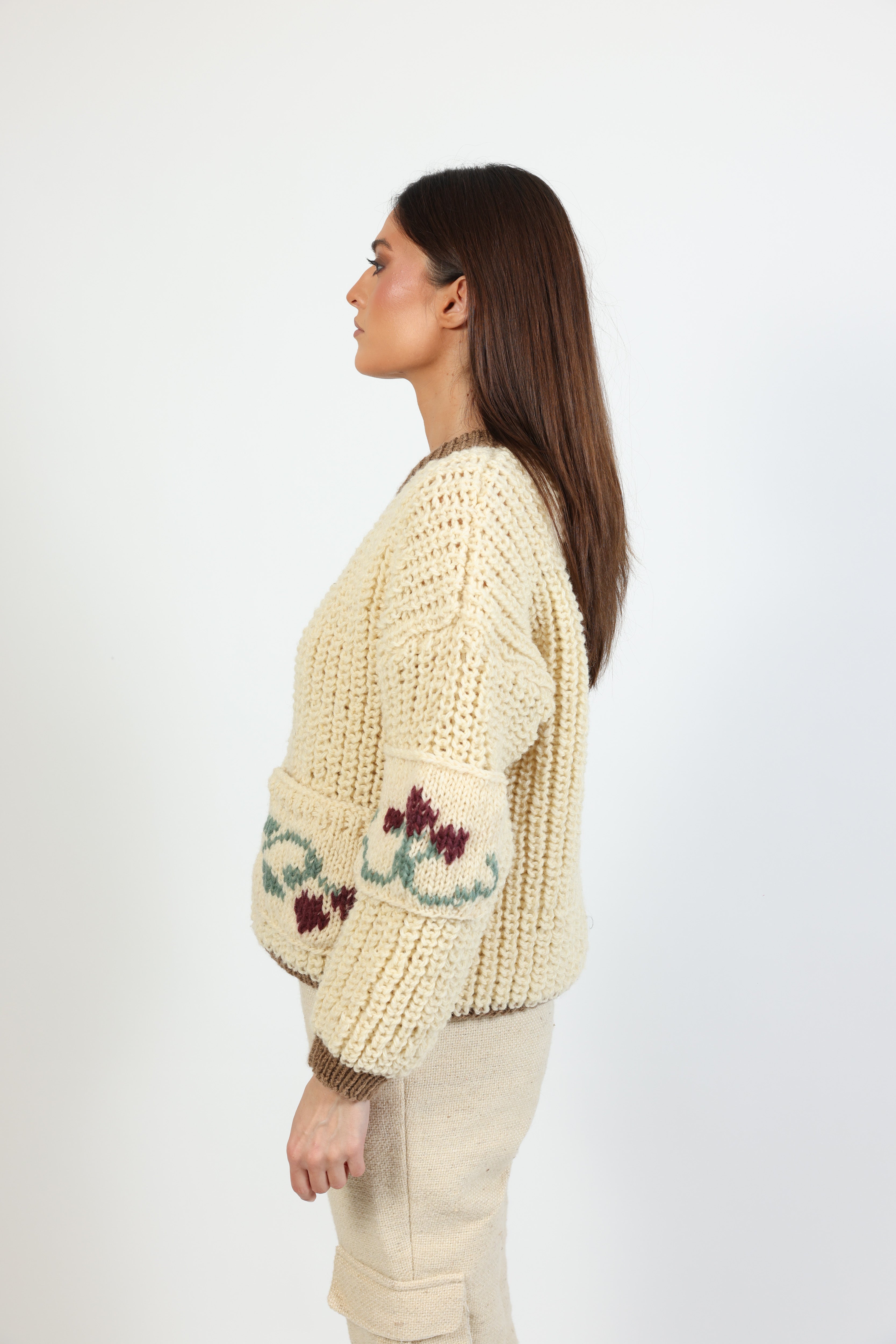 knitted blackberry bomber jacket